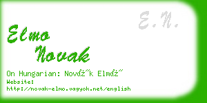 elmo novak business card